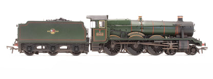 31-780 Pre-Owned Modified Hall Class 6988 BR Green Late Crest 'Swithland Hall' Steam Locomotive - Custom Weathered