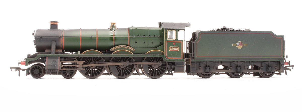 31-780 Pre-Owned Modified Hall Class 6988 BR Green Late Crest 'Swithland Hall' Steam Locomotive - Custom Weathered