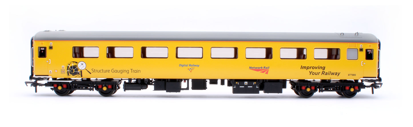 BR Mk2F ex-TSO Structure Gauging Train Coach Network Rail Yellow No.977985