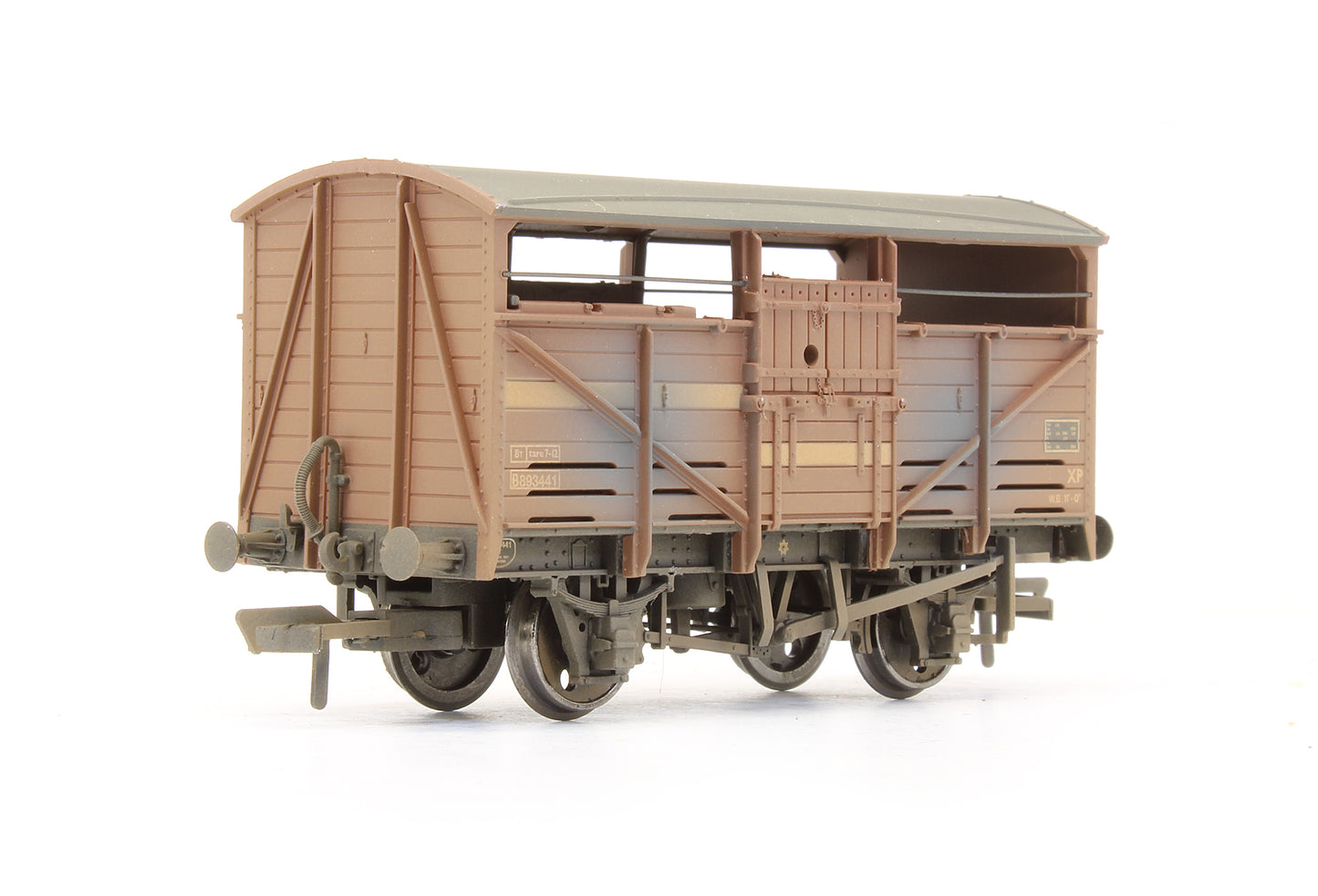 Pre-Owned Set Of 3 BR Bauxite 8 Ton Cattle Wagons - Weathered