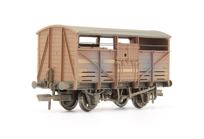 Pre-Owned Set Of 3 BR Bauxite 8 Ton Cattle Wagons - Weathered