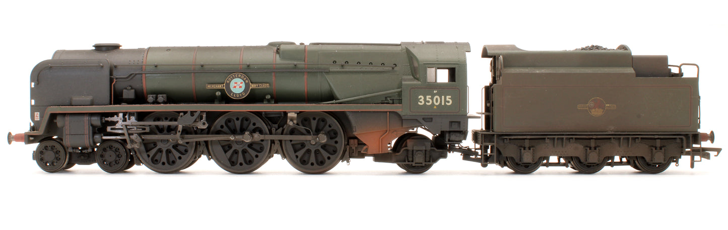 Pre-Owned BR 4-6-2 Merchant Navy Class 'Blue Star' 35010 Steam Locomotive - Custom Weathered