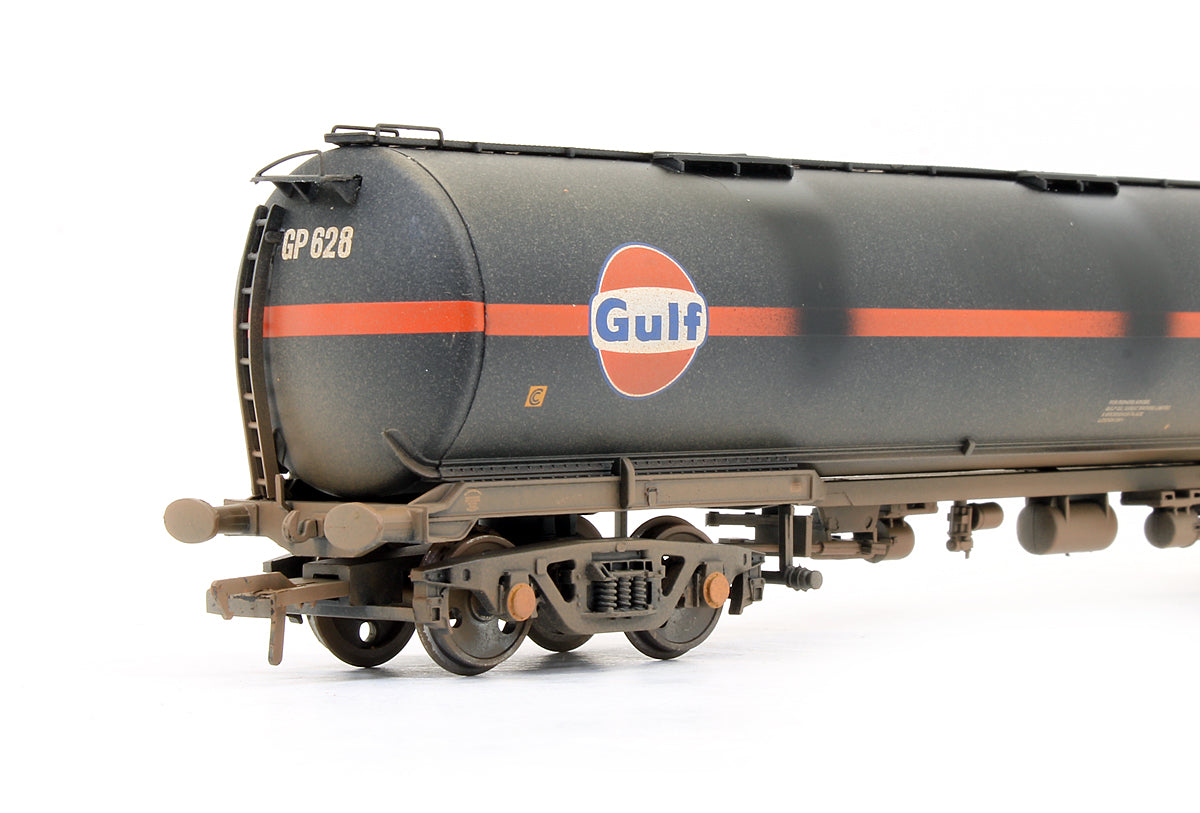 Pre-Owned 100 Ton Bogie Tank Wagon 'Gulf' Black Weathered - Exclusive Edition