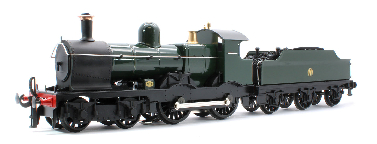 E/30-C2 "Duke" GWR Class 4-4-0 GW Unlined Green w/ Black Curved Frame & Churchward Tender Steam Locomotive