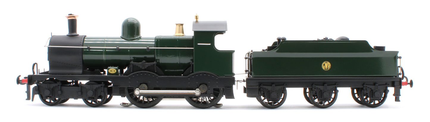 E/30-C2 "Duke" GWR Class 4-4-0 GW Unlined Green w/ Black Curved Frame & Churchward Tender Steam Locomotive