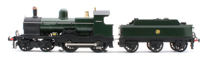 E/30-C2 "Duke" GWR Class 4-4-0 GW Unlined Green w/ Black Curved Frame & Churchward Tender Steam Locomotive