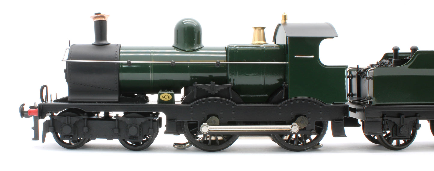E/30-C2 "Duke" GWR Class 4-4-0 GW Unlined Green w/ Black Curved Frame & Churchward Tender Steam Locomotive