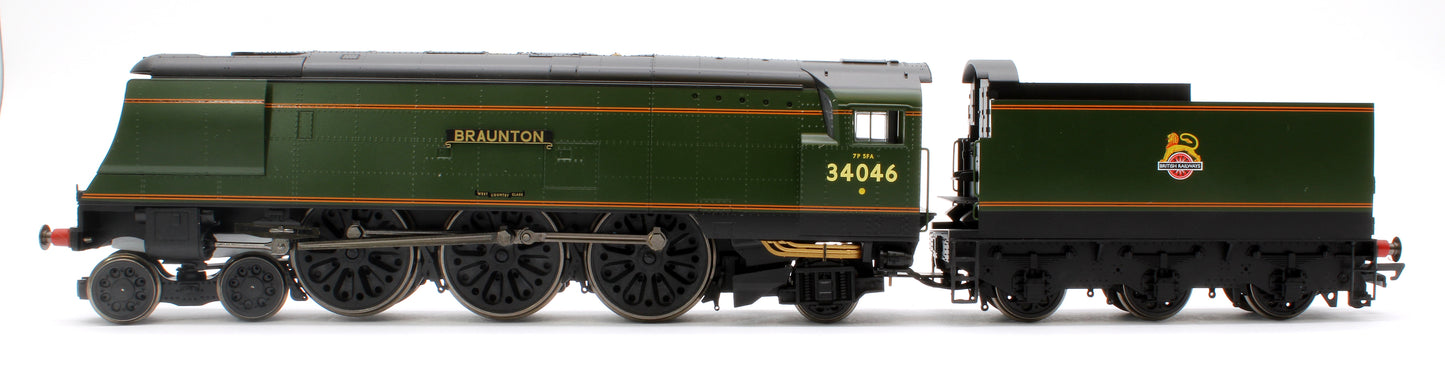 West Country Class 4-6-2 R30114 'Braunton' BR Green Early Emblem Steam Locomotive