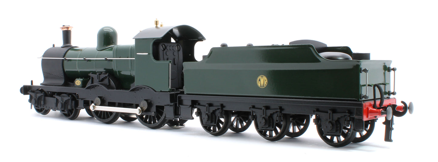 E/30-C2 "Duke" GWR Class 4-4-0 GW Unlined Green w/ Black Curved Frame & Churchward Tender Steam Locomotive