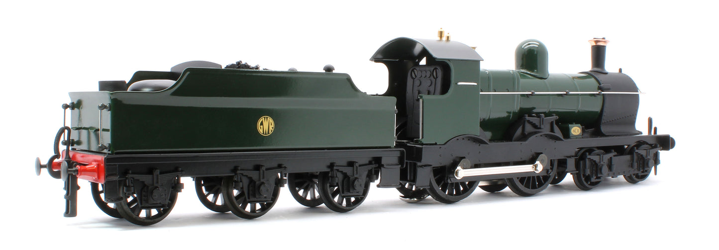 E/30-C2 "Duke" GWR Class 4-4-0 GW Unlined Green w/ Black Curved Frame & Churchward Tender Steam Locomotive