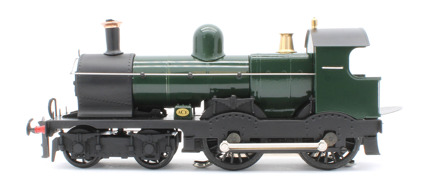 E/30-C2 "Duke" GWR Class 4-4-0 GW Unlined Green w/ Black Curved Frame & Churchward Tender Steam Locomotive