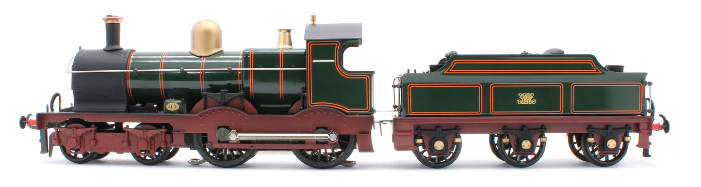 E/30-A2 "Duke" GWR Class 4-4-0 GWR Lined Green w/ Indian Red Curved Frame & Churchward Tender Steam Locomotive