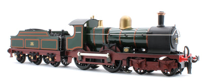 E/30-A2 "Duke" GWR Class 4-4-0 GWR Lined Green w/ Indian Red Curved Frame & Churchward Tender Steam Locomotive
