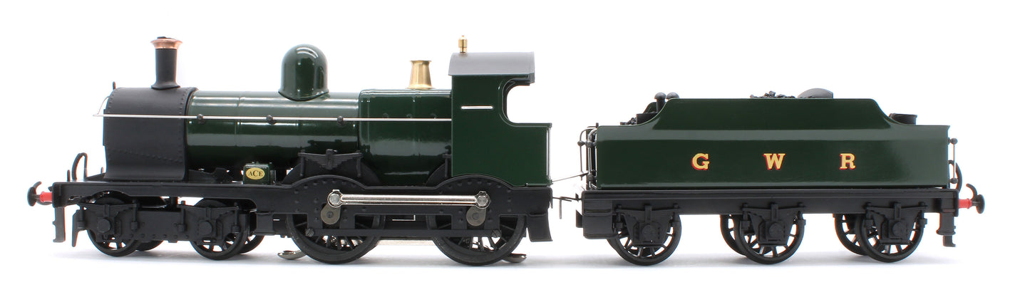 E/30-C "Duke" GWR Class 4-4-0 GWR Unlined Green w/ Black Curved Frame & Churchward Tender Steam Locomotive