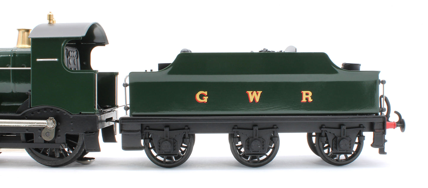 E/30-C "Duke" GWR Class 4-4-0 GWR Unlined Green w/ Black Curved Frame & Churchward Tender Steam Locomotive