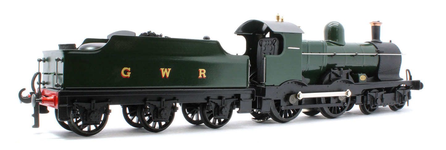 E/30-C "Duke" GWR Class 4-4-0 GWR Unlined Green w/ Black Curved Frame & Churchward Tender Steam Locomotive
