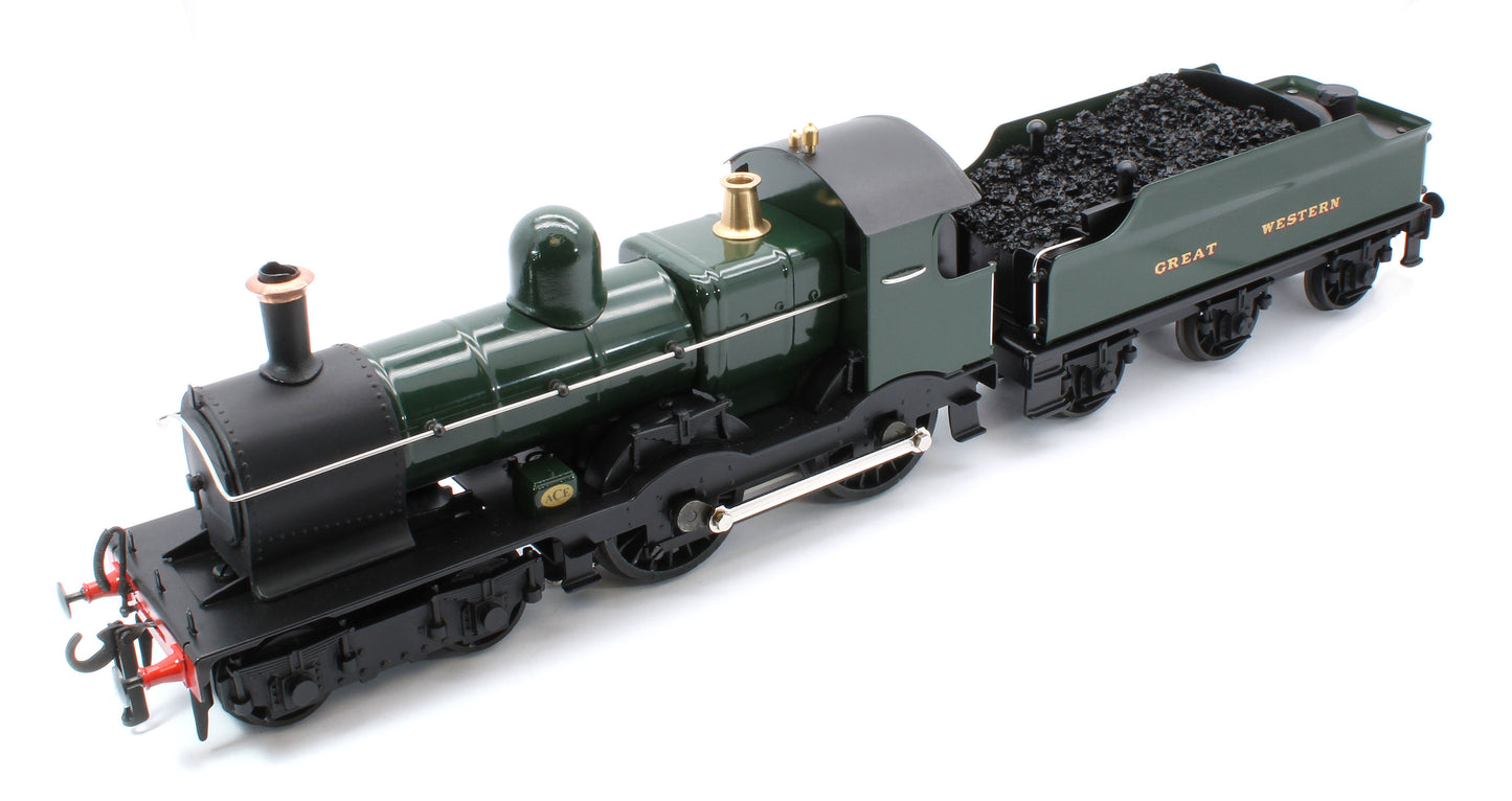 E/30-B2 "Duke" GWR Class 4-4-0 GW Unlined Green w/ Black Curved Frame & Churchward Tender Steam Locomotive