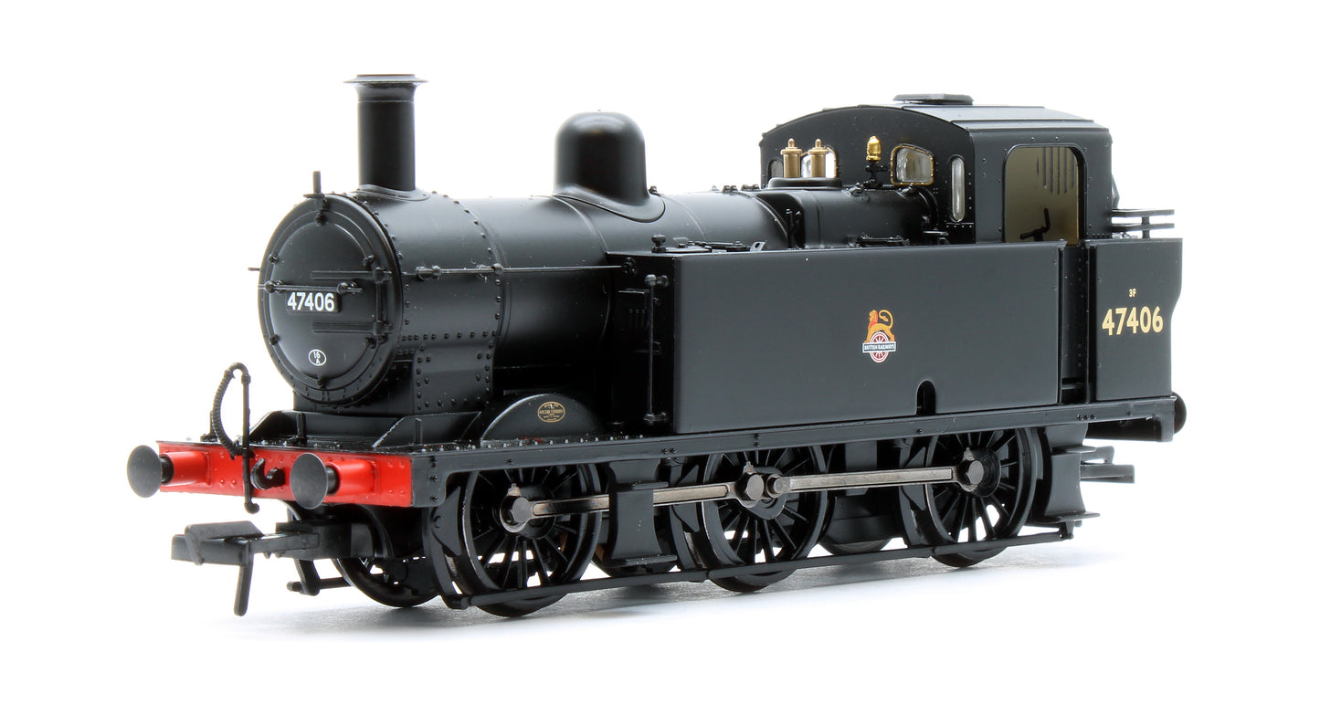 LMS Fowler 3F (Jinty) 47406 BR Black (Early Emblem) Steam Locomotive