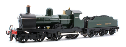 E/30-B2 "Duke" GWR Class 4-4-0 GW Unlined Green w/ Black Curved Frame & Churchward Tender Steam Locomotive