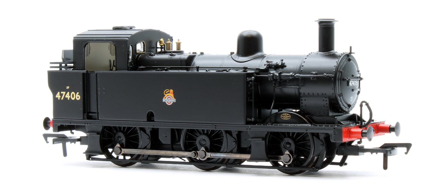 LMS Fowler 3F (Jinty) 47406 BR Black (Early Emblem) Steam Locomotive - DCC Sound