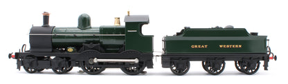 E/30-B2 "Duke" GWR Class 4-4-0 GW Unlined Green w/ Black Curved Frame & Churchward Tender Steam Locomotive