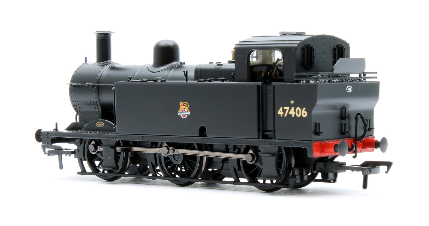 LMS Fowler 3F (Jinty) 47406 BR Black (Early Emblem) Steam Locomotive - DCC Sound