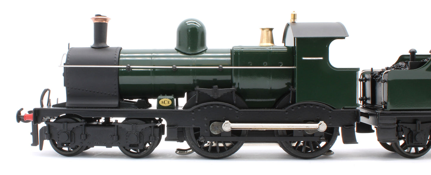 E/30-B2 "Duke" GWR Class 4-4-0 GW Unlined Green w/ Black Curved Frame & Churchward Tender Steam Locomotive