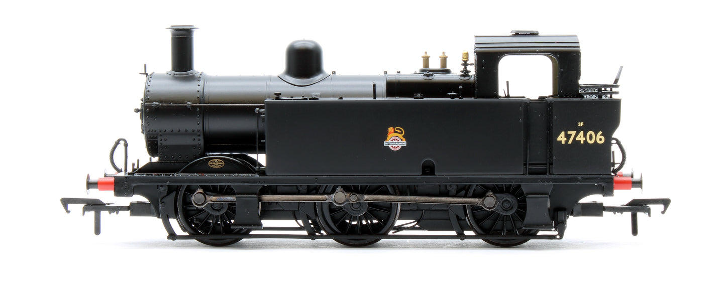 LMS Fowler 3F (Jinty) 47406 BR Black (Early Emblem) Steam Locomotive