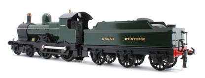 E/30-B2 "Duke" GWR Class 4-4-0 GW Unlined Green w/ Black Curved Frame & Churchward Tender Steam Locomotive