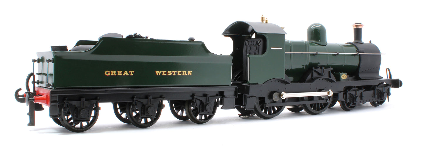E/30-B2 "Duke" GWR Class 4-4-0 GW Unlined Green w/ Black Curved Frame & Churchward Tender Steam Locomotive
