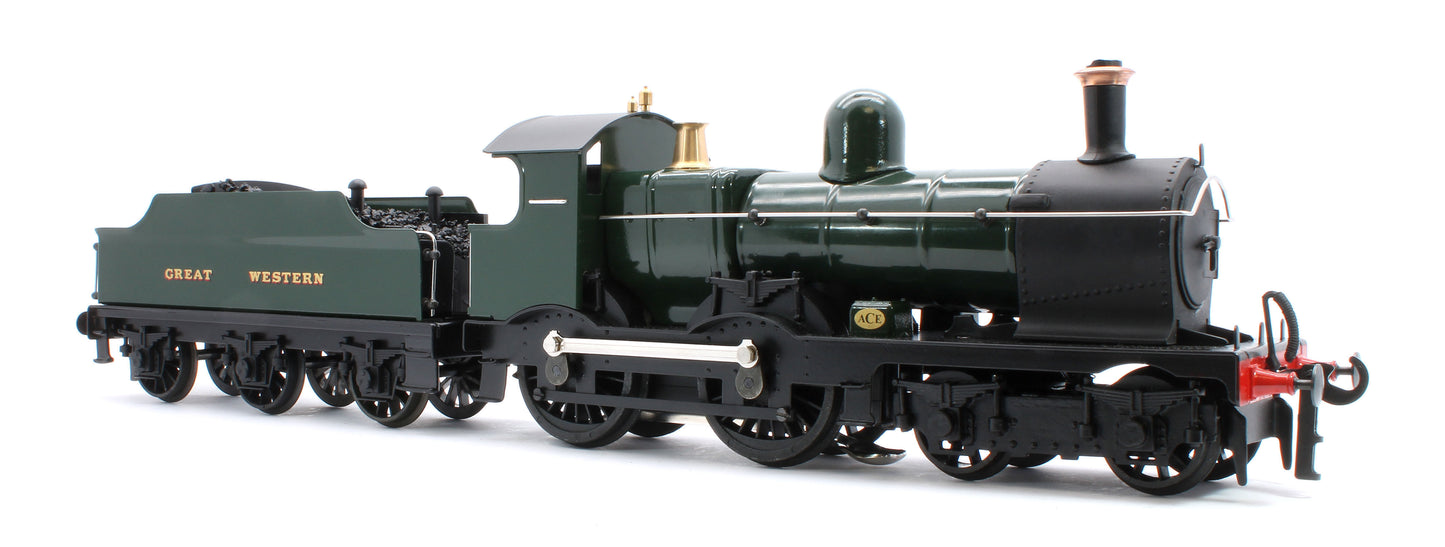 E/30-B2 "Duke" GWR Class 4-4-0 GW Unlined Green w/ Black Curved Frame & Churchward Tender Steam Locomotive