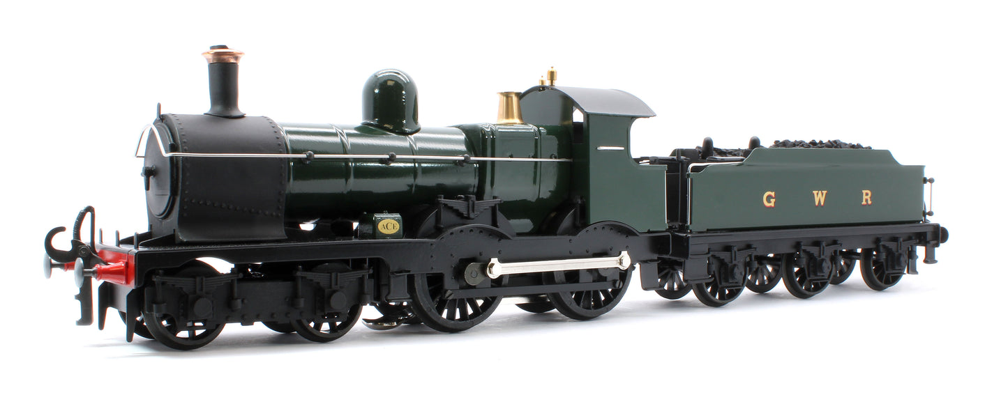 E/30-C1 "Duke" GWR Class 4-4-0 GWR Unlined Green w/ Black Curved Frame & Dean Tender Steam Locomotive