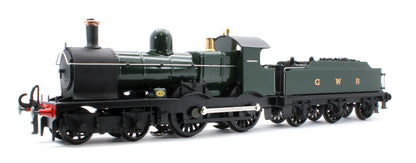 E/30-C1 "Duke" GWR Class 4-4-0 GWR Unlined Green w/ Black Curved Frame & Dean Tender Steam Locomotive