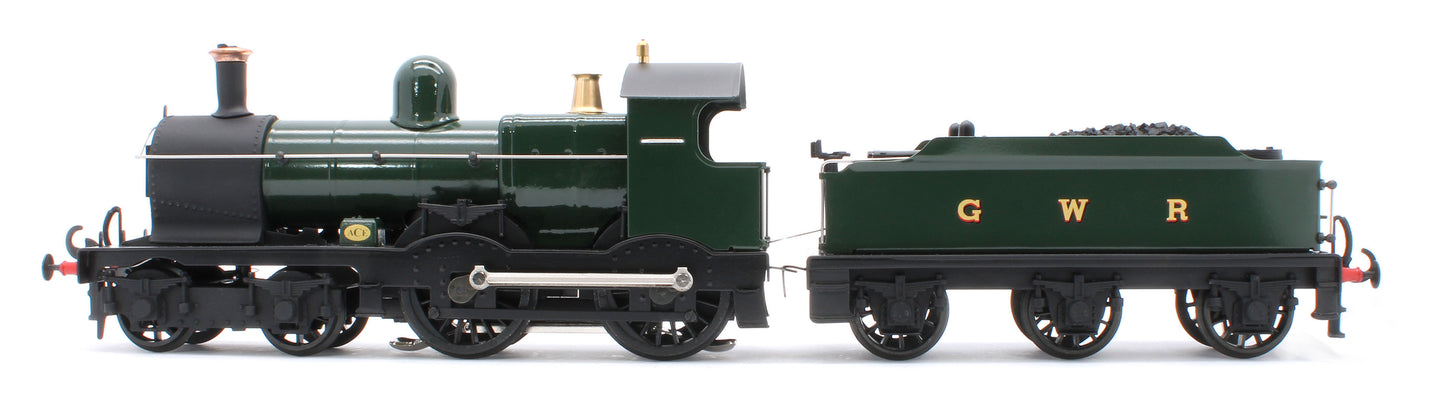 E/30-C1 "Duke" GWR Class 4-4-0 GWR Unlined Green w/ Black Curved Frame & Dean Tender Steam Locomotive