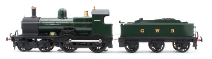 E/30-C1 "Duke" GWR Class 4-4-0 GWR Unlined Green w/ Black Curved Frame & Dean Tender Steam Locomotive