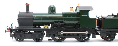 E/30-C1 "Duke" GWR Class 4-4-0 GWR Unlined Green w/ Black Curved Frame & Dean Tender Steam Locomotive