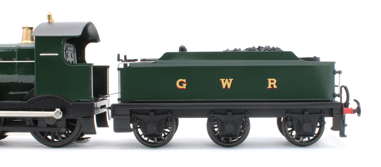 E/30-C1 "Duke" GWR Class 4-4-0 GWR Unlined Green w/ Black Curved Frame & Dean Tender Steam Locomotive