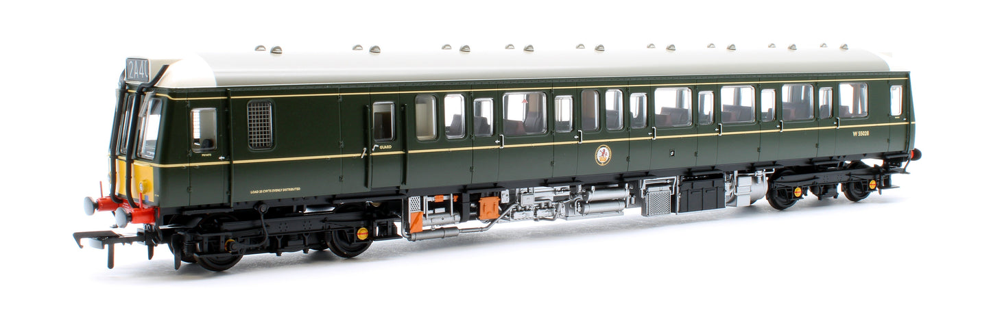 Pre-Owned 35-528 Class 121 Single-Car DMU W55028 BR Green (Small Yellow Panels)