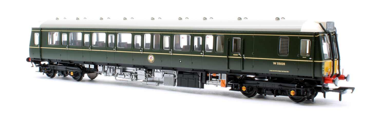 Class 121 Single-Car DMU W55028 BR Green (Small Yellow Panels) - DCC Sound