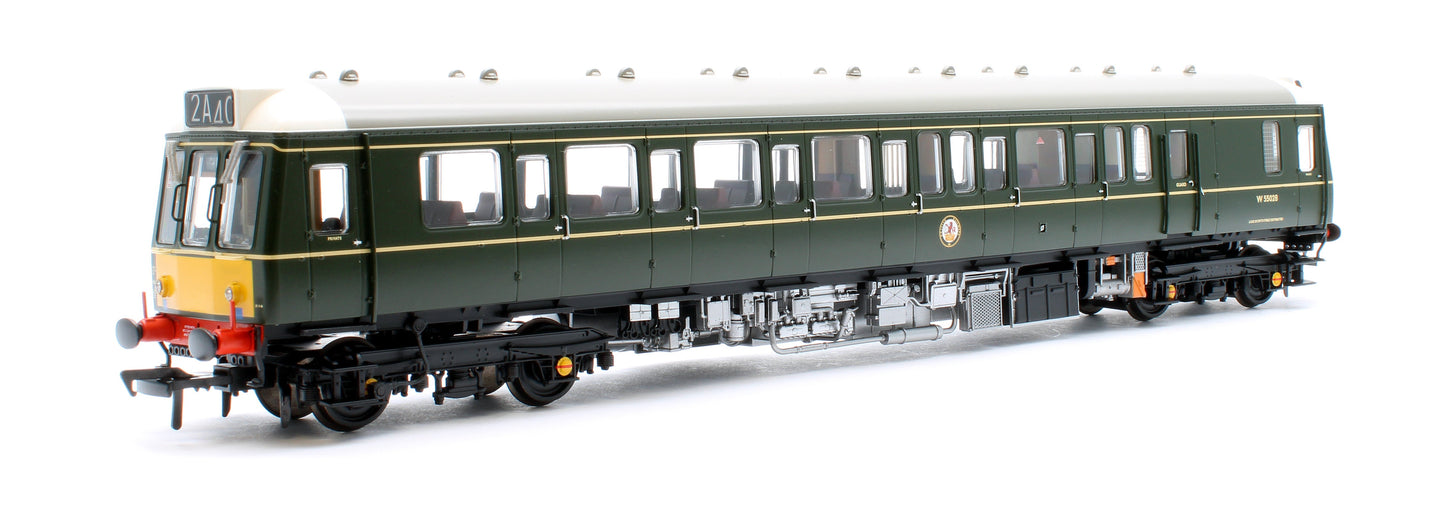 Pre-Owned 35-528 Class 121 Single-Car DMU W55028 BR Green (Small Yellow Panels)