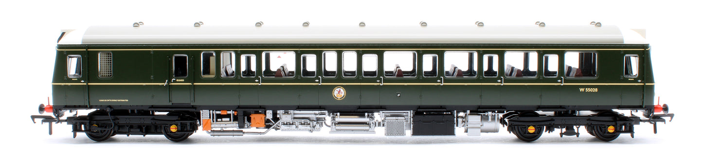 Class 121 Single-Car DMU W55028 BR Green (Small Yellow Panels) - DCC Sound