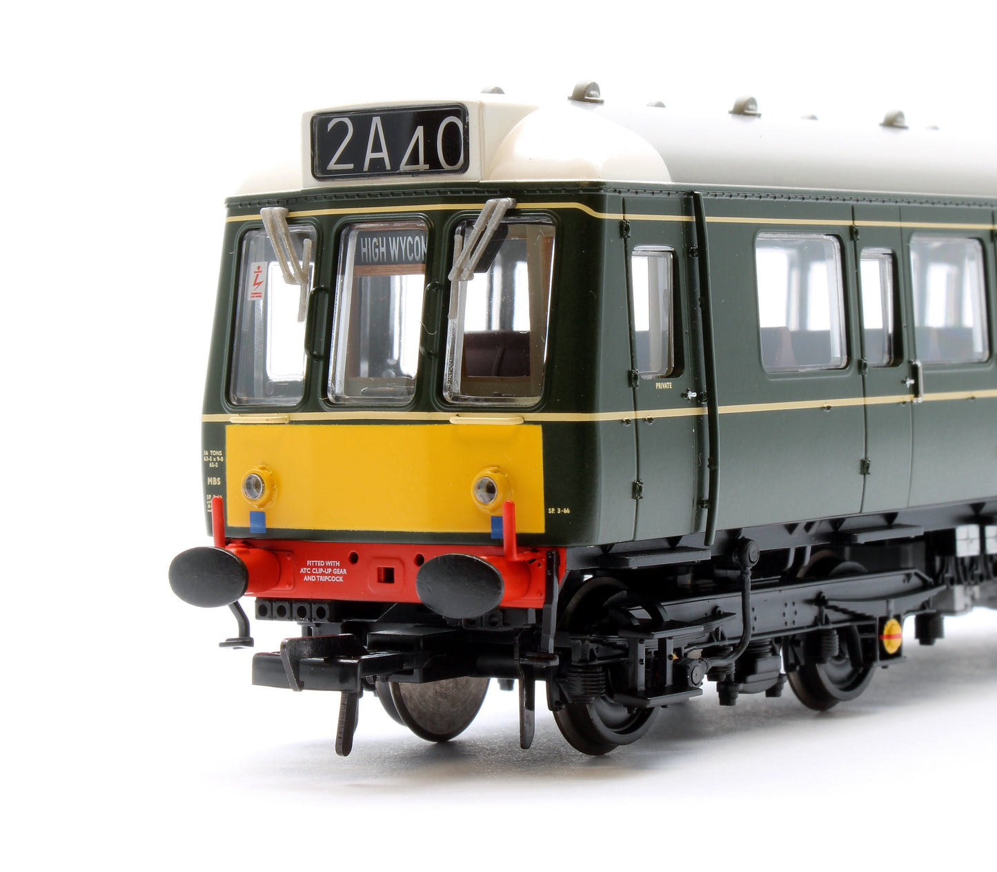 Pre-Owned 35-528 Class 121 Single-Car DMU W55028 BR Green (Small Yellow Panels)