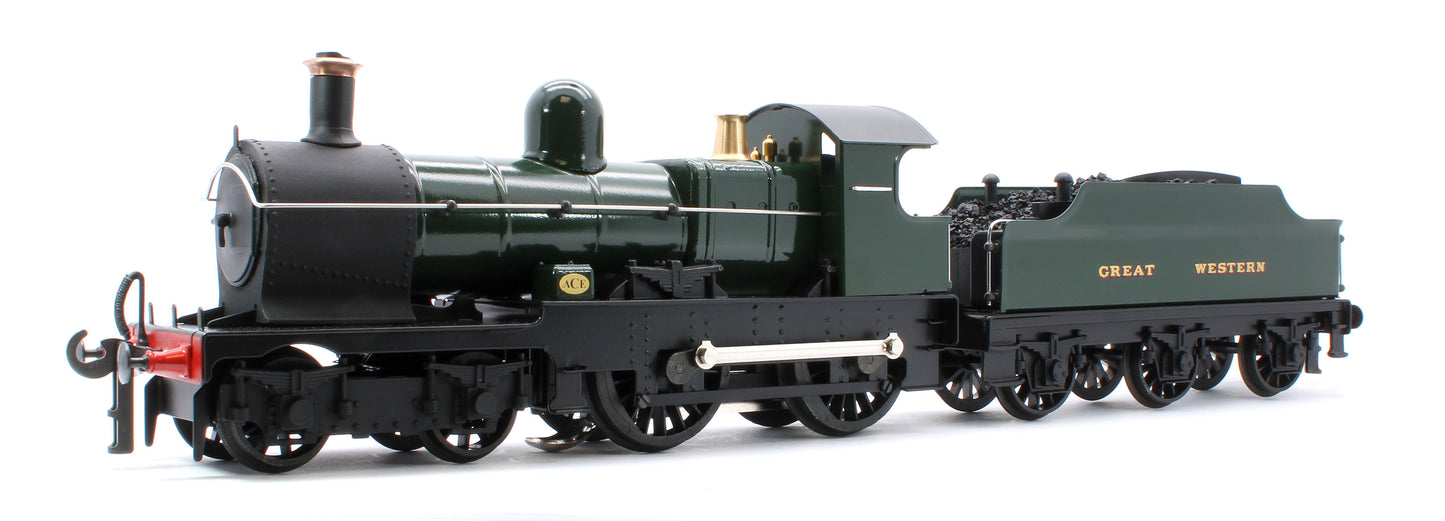 E/30-D "Dukedog" GWR Class 4-4-0 GW Unlined Green w/ Black Straight Frame & Churchward Tender Steam Locomotive
