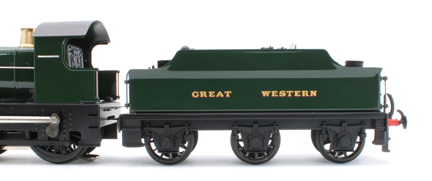 E/30-D "Dukedog" GWR Class 4-4-0 GW Unlined Green w/ Black Straight Frame & Churchward Tender Steam Locomotive