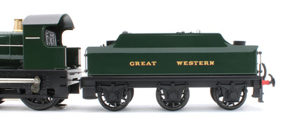 E/30-D "Dukedog" GWR Class 4-4-0 GW Unlined Green w/ Black Straight Frame & Churchward Tender Steam Locomotive