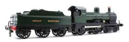 E/30-D "Dukedog" GWR Class 4-4-0 GW Unlined Green w/ Black Straight Frame & Churchward Tender Steam Locomotive