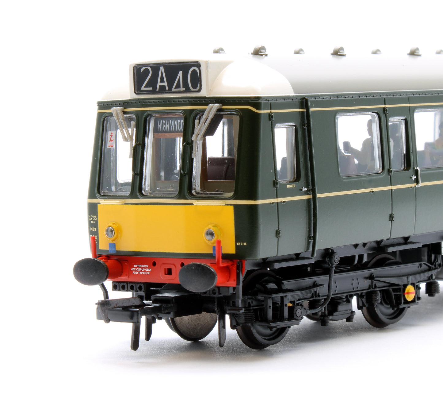 Class 121 Single-Car DMU W55028 BR Green (Small Yellow Panels) - Fitted Passengers