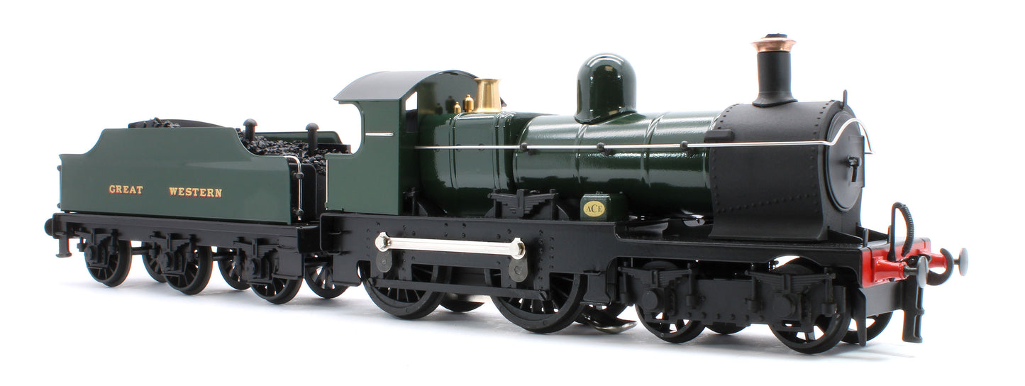 E/30-D "Dukedog" GWR Class 4-4-0 GW Unlined Green w/ Black Straight Frame & Churchward Tender Steam Locomotive