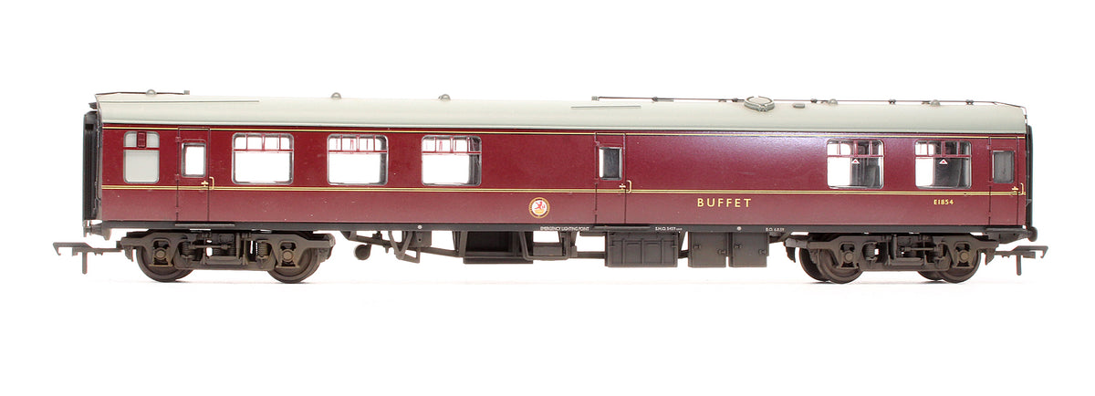 Pre-Owned 39-261 BR Maroon MK1 Restaurant Miniature Buffet Car RMB BR Maroon 'E1854' - Custom Weathered