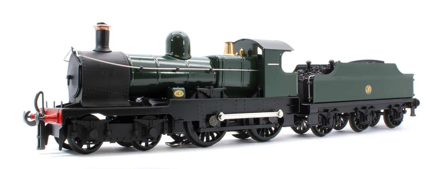 E/30-E "Dukedog" GWR Class 4-4-0 GW Unlined Green w/ Black Straight Frame & Churchward Tender Steam Locomotive